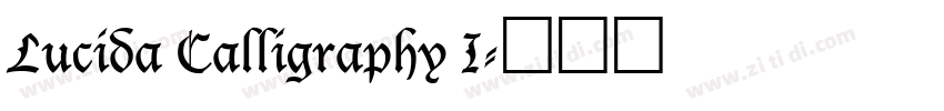 Lucida Calligraphy I字体转换